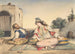 Ein marokkanisches Paar auf ihrer Terrasse - Eugène Delacroix — Ansicht des Kunstwerks