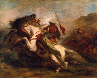 Kollision der maurischen Reiter - Eugène Delacroix — Ansicht des Kunstwerks