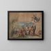 Orpheus bringt die Zivilisation zu den barbarischen Vorfahren der Griechen - Eugène Delacroix — gerahmtes Bild an der Wand