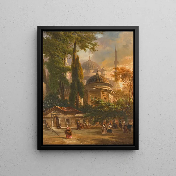 Die Hagia Sophia in Konstantinopel - Eugène Flandin — gerahmtes Bild an der Wand