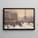 Figuren im Schnee, Place de la Concorde, Paris - Eugène Galien-Laloue — gerahmtes Bild an der Wand