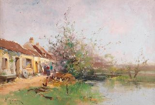 Eugne GalienLaloue - Frhlingstag am Bachufer.webp