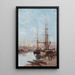 Szene im Hafen - Eugène Galien-Laloue — gerahmtes Bild an der Wand