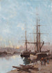 Szene im Hafen - Eugène Galien-Laloue — Ansicht des Kunstwerks