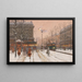 Le Grand Boulevard sous la neige - Eugène Galien-Laloue — gerahmtes Bild an der Wand