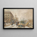 Der Blumenmarkt (Konflikt der Fälle) - Eugène Galien-Laloue — gerahmtes Bild an der Wand