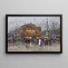 Das Théâtre du Châtelet, Paris - Eugène Galien-Laloue — gerahmtes Bild an der Wand