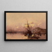 Port Breton bei Sonnenuntergang - Eugène Galien-Laloue — gerahmtes Bild an der Wand