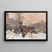 Quai de la Mégisserie unter Schnee - Eugène Galien-Laloue — gerahmtes Bild an der Wand