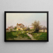 Ländliche Szene in den Vororten von Barbizon - Eugène Galien-Laloue — gerahmtes Bild an der Wand