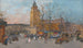Saint-Germain-des-Prés, Paris - Eugène Galien-Laloue — Ansicht des Kunstwerks