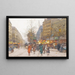 Theater des Gymnase, boulevard de Bonne-Nouvelle - Eugène Galien-Laloue — gerahmtes Bild an der Wand