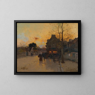 Eugne GalienLaloue - Village Un Soir Dautomne.webp