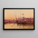 Segelboote am Kai in der Normandie - Eugène Galien-Laloue — gerahmtes Bild an der Wand