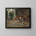 Zwei Kinder vor dem Laden - Eugène Girardet — gerahmtes Bild an der Wand
