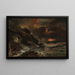 Eine Sturm an der Nordseeküste - Eugène Isabey — gerahmtes Bild an der Wand