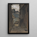 Eine Straße in Morlaix - Eugène Isabey — gerahmtes Bild an der Wand