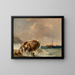 Fischerkahn am Meer - Eugène Isabey — gerahmtes Bild an der Wand