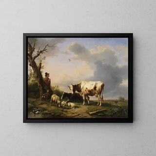Eugne Joseph Verboeckhoven - Landscape with animals.webp