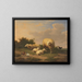 Schafe und Lämmer - Eugène Joseph Verboeckhoven — gerahmtes Bild an der Wand