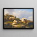 Schafe in einer schottischen Landschaft - Eugène Joseph Verboeckhoven — gerahmtes Bild an der Wand