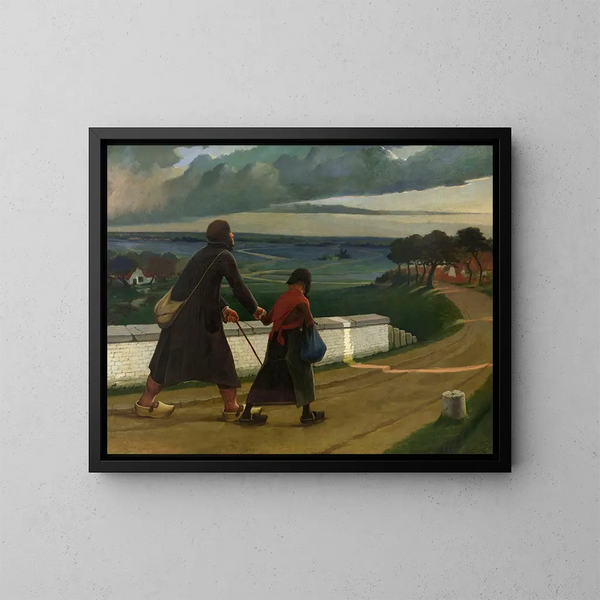 Der Blinde - Eugène Laermans — gerahmtes Bild an der Wand