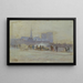 Notre-Dame Ansicht vom Quai de l'Hôtel-de-Ville - Eugène Louis Gillot — gerahmtes Bild an der Wand