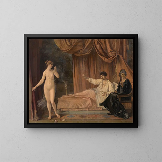 Glück und Elend - Eugène Smits — gerahmtes Bild an der Wand