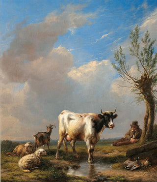 Eugne Verboekhoven - Grazing Cattle in a Vast Landscape.webp
