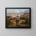 Pont de Battipaglia entre Salerne et près de Naples - Eugène von Guérard — gerahmtes Bild an der Wand
