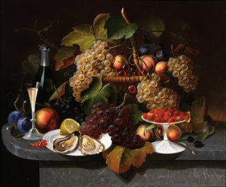 Everhart Kuhn - Still Life with Fruit Oysters and Wine.webp
