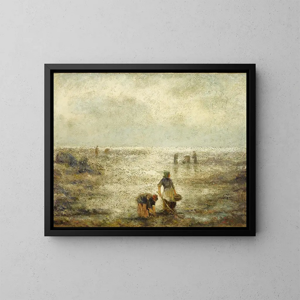 Fischer von Muscheln - Evert Larock — gerahmtes Bild an der Wand