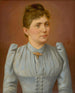 Portrait einer Frau in hellem Kleid - F. J. Dyck — Ansicht des Kunstwerks