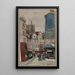 Rue Beaubourg aufgenommen von der Rue Rambuteau - F. Seguin — gerahmtes Bild an der Wand