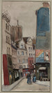 Rue Beaubourg aufgenommen von der Rue Rambuteau - F. Seguin — Ansicht des Kunstwerks