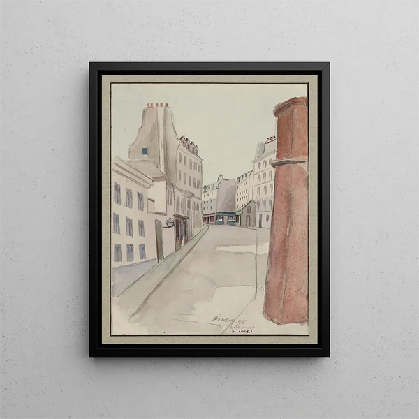 Rue Cardinal Lemoine aufgenommen an der Ecke der Rue Clovis - F. Seguin — gerahmtes Bild an der Wand