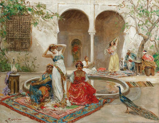 Danse dans la cour du harem - Fabio Fabbi — Ansicht des Kunstwerks