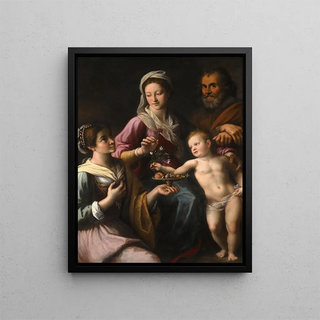 Fabrizio Santafede - The Holy Family With Saint Dorothea.webp