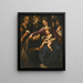 Die Heilige Familie mit Heiligen Franz von Assisi, der das Jesuskind anbetet, mit zwei jungen Menschen und Engeln darüber - Fabrizio Santafede — gerahmtes Bild an der Wand