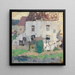 Fassaden in Weiß und Garten in Bosvoorde - Rik Wouters — gerahmtes Bild an der Wand