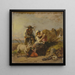 Familie von Bauern mit Pferd und Ziege auf dem Feld - Jakob Becker — gerahmtes Bild an der Wand