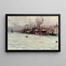 Hafen von Galata Istanbul - Fausto Zonaro — gerahmtes Bild an der Wand