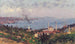 Ansicht von Nişantaşı mit der Dolmabahçe-Moschee, Konstantinopel - Fausto Zonaro — Ansicht des Kunstwerks