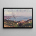 Ansicht von Nişantaşı mit der Dolmabahçe-Moschee, Konstantinopel - Fausto Zonaro — gerahmtes Bild an der Wand