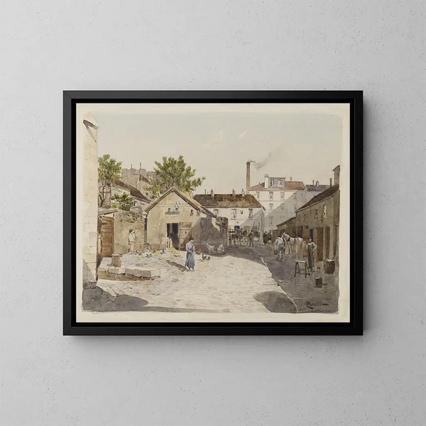 Hof, 10 rue de l'Épée de Bois - Fédor Hoffbauer — gerahmtes Bild an der Wand