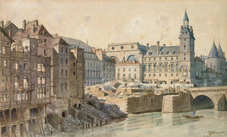 Fdor Hoffbauer - La Cit et le pont aux Change en 1800.webp
