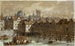 Le Grand Châtelet und die Mühlenbrücke im Jahr 1580 - Fédor Hoffbauer — Ansicht des Kunstwerks