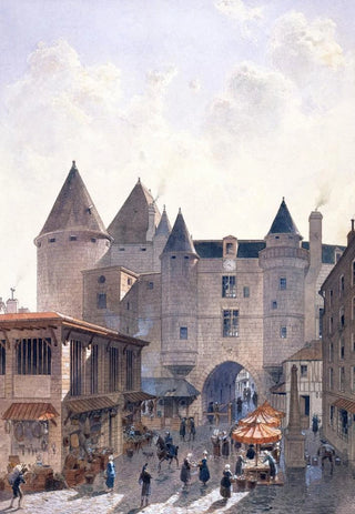 Fdor Hoffbauer - Le Grand Chtelet vue prise depuis la rue SaintDenis en 1800.webp