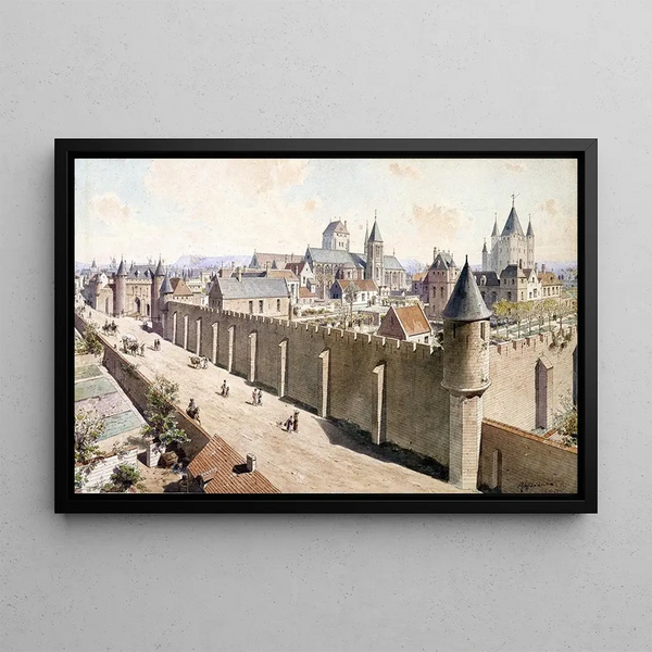 Der Tempel im Jahr 1450 - Fédor Hoffbauer — gerahmtes Bild an der Wand