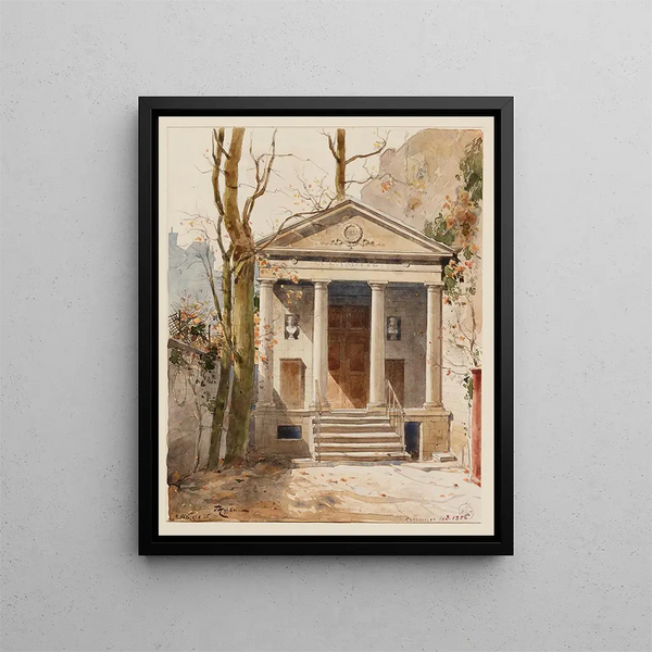 Le temple d'Amitié rue Jacob - Fédor Hoffbauer — gerahmtes Bild an der Wand